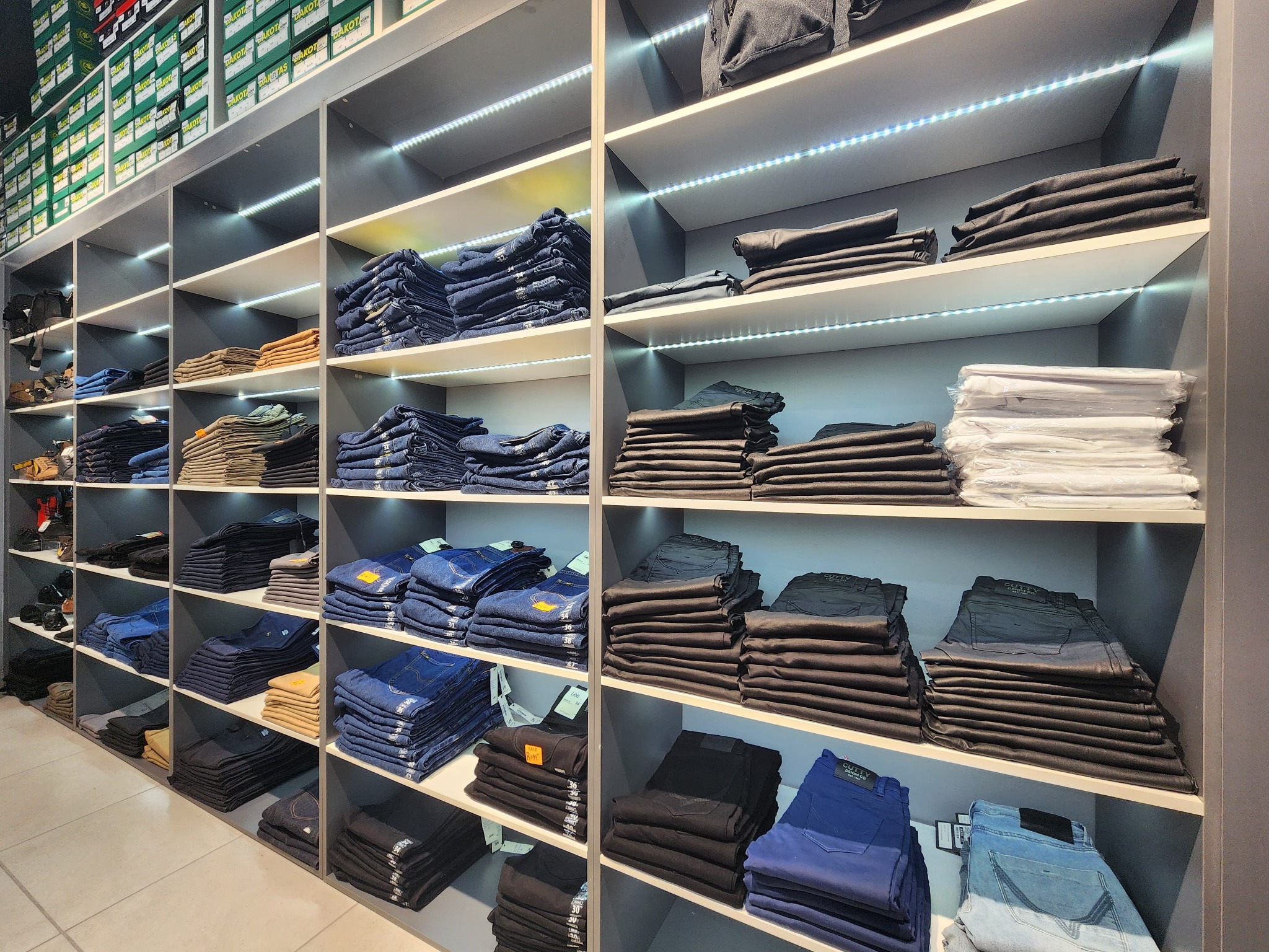 Gingers retail shelving and LED display